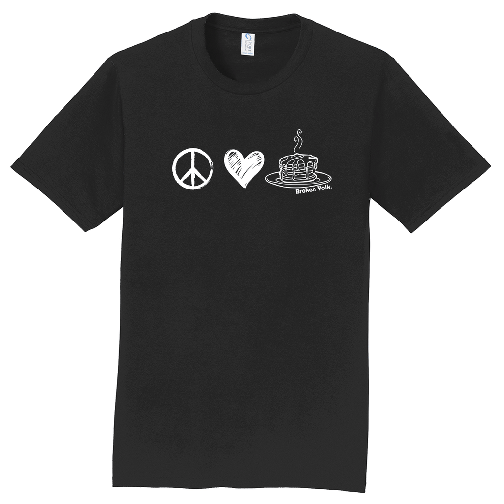 T-Shirt Peace, Love and Pancakes